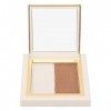 Palette de Surligneur, Poudre Bronzante pour le Visage Maquillage Délicat et Durable Professionnel Portable Femmes Double Cou