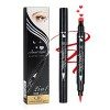 Yuccer 3 Pièces Eyeliner Stamp Eyeliner Noir Liquide Longue Durée Etoile la Lune Coeur Eye Liner Maquillage Femme Crayon Yeux