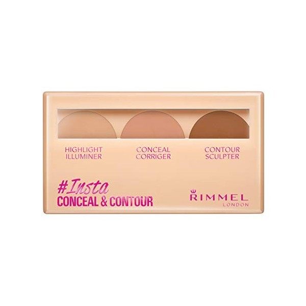 Rimmel London insta numéro 010 dissimuler et Contour Palette, 7 g, lumière - Moyen Anti-cernes / Correcteurs