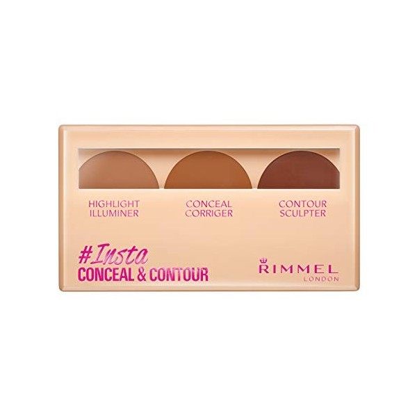 Rimmel London insta numéro 010 dissimuler et Contour Palette, 7 g, lumière - Moyen