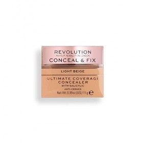 Makeup Revolution, Conceal & Fix, Ultimate Coverage, Anti-Cernes, Light Beige, 11g