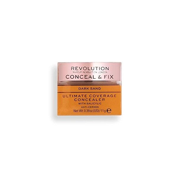 Makeup Revolution, Conceal & Fix, Ultimate Coverage, Anti-Cernes, Dark Sand, 11g