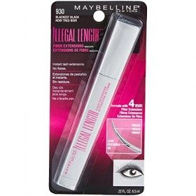 MAYBELLINE - Illegal Lengths Fiber Extensions Washable Mascara 900 Blackest Black - 0.22 fl. oz. 6.5 ml 