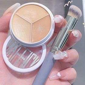 Crème Anti-cernes Palette Crème Anti-cernes Contour Et Éclaircir 3 En 1 Contour 3D Naturel Et Longue Tenue Imperméable Crème 