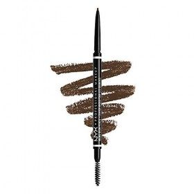 NYX Professional Makeup Crayon à Sourcils Ultra-Fin Double-Embout avec Mine Rétractable et Goupillon, Teinte : Brunette & Ant