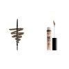 NYX Professional Makeup Crayon à Sourcils Ultra-Fin Double-Embout avec Mine Rétractable et Goupillon, Teinte : Ash Brown & An