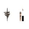 NYX Professional Makeup Crayon à Sourcils Ultra-Fin Double-Embout avec Mine Rétractable et Goupillon, Teinte : Ash Brown & An