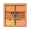 NYX Professional Makeup Palette 3C Correctrice, Anti-cernes et Contour, Texture Crémeuse, Teinte : Medium 02 Anti-cernes / C...