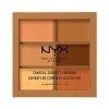 NYX Professional Makeup Palette 3C Correctrice, Anti-cernes et Contour, Texture Crémeuse, Teinte : Medium 02 