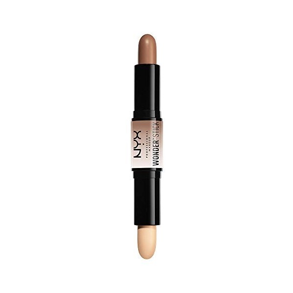 Wonderstick, Stick Contouring et Highlighter Double-Embout à Emporter Partout, Texture Crémeuse, Teinte : Medium