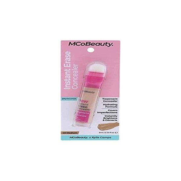 MCoBeauty Correcteur de Gomme Instantanée pour Femme 03 Medium 0,2 oz/6 ml Anti-cernes / Correcteurs