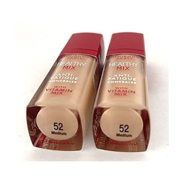 2 x Bourjois Healthy Mix Anti Fatigue Concealer 7.8ml Sealed - 52 Medium Anti-cernes / Correcteurs