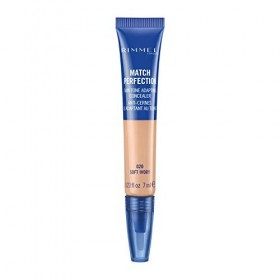 Rimmel London Match Perfection Light Coverage Liquid Concealer, 020 Soft Ivory, 7ml
