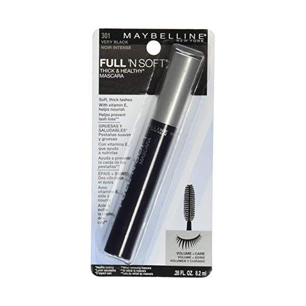 MAYBELLINE - Full N Soft Mascara Washable 301 Very Black - 0.28 fl. oz. 8.2 ml 