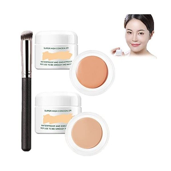 2PCS Perfect Concealer, Long Lasting Waterproof Concealer, Full Coverage Concealer For Dark Circles, Cream Concealer, Tattoo 