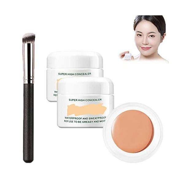 2PCS Perfect Concealer, Long Lasting Waterproof Concealer, Full Coverage Concealer For Dark Circles, Cream Concealer, Tattoo 