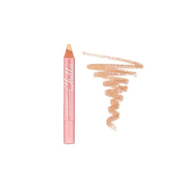 Chella Highlighter Pencil, Dark - Vegan, Cruelty Free, Paraben Free, Gluten Free - Use as a Highlighter, Concealer and Under 