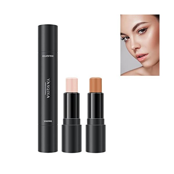 Correcteur Stick De Contouring, Double Tête Correcteur Stick De Contouring, Illuminateur Contouring, Contouring Maquillage, O