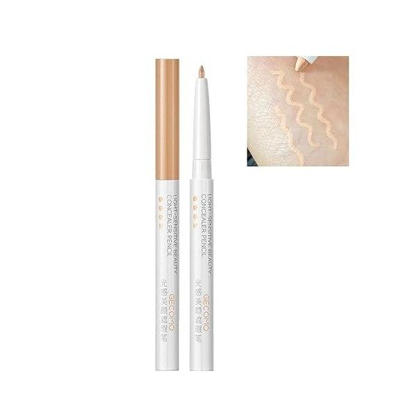 Multifunctional Concealer Stick, Light Sensitive Beauty Concealer Pencil, Eye Concealer Pen for Dark Circles, Lip Blemish Con