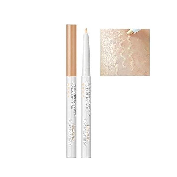 Multifunctional Concealer Stick, Light Sensitive Beauty Concealer Pencil, Eye Concealer Pen for Dark Circles, Lip Blemish Con