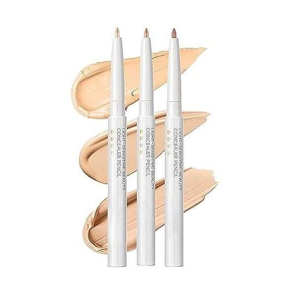 Multifunctional Concealer Stick, Light Sensitive Beauty Concealer Pencil, Eye Concealer Pen for Dark Circles, Lip Blemish Con