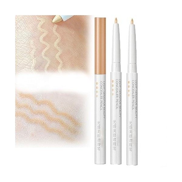 Multifunctional Concealer Stick, Light Sensitive Beauty Concealer Pencil, Eye Concealer Pen For Dark Circles, For All Skin Ty