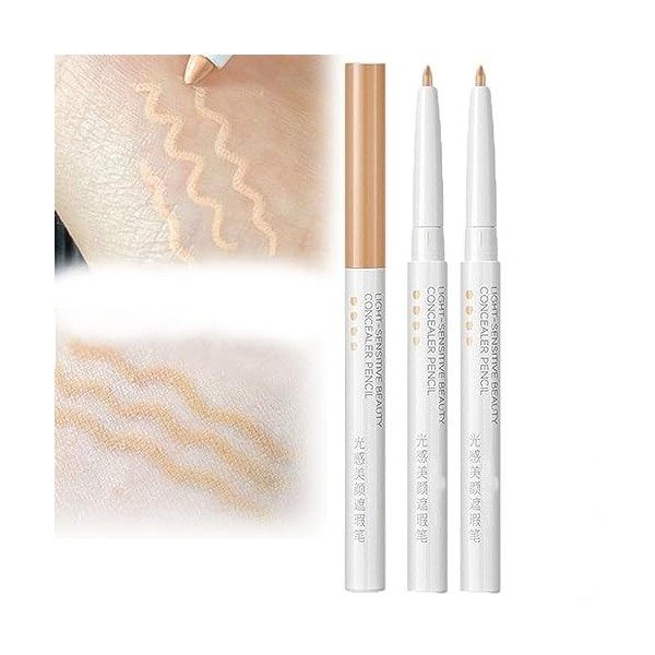 Multifunctional Concealer Stick, Light Sensitive Beauty Concealer Pencil, Eye Concealer Pen For Dark Circles, For All Skin Ty