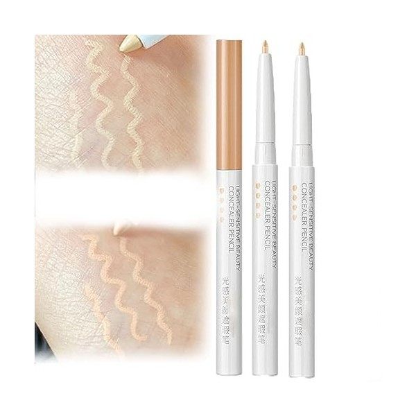 Multifunctional Concealer Stick, Light Sensitive Beauty Concealer Pencil, Eye Concealer Pen For Dark Circles, For All Skin Ty