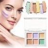 Palette Anti-cernes, 6 en 1 Correcteur de Teint pour dissimuler les imperfections et uniformiser le teint de la peau pour les