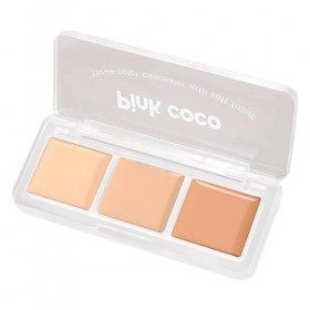 Correcteur de couleur, Highlight Contour 3 Couleurs Palette Crème, Maquillage de teint uniforme multi-usage pour un usage quo