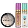 Ingrid Cosmetics Ensemble de maquillage, Fond de teint illuminateur Flawless Glow 02 Deluxe Vanilla, Base hydratante Aqua Sho