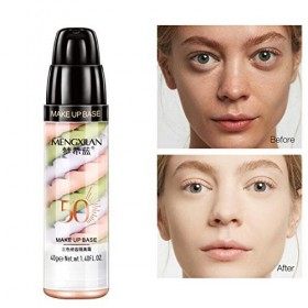 Allbestaye 3 Colors Spiral Bases de maquillage Primer Pores Invisibles Imperméable pour Longue durée Fond de teint