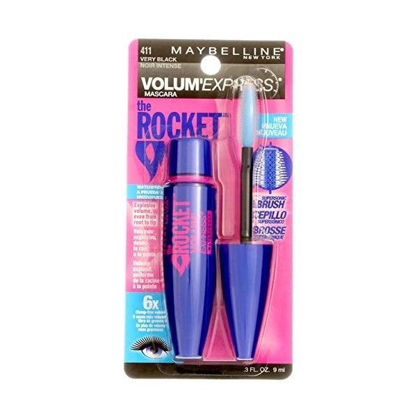 Maybelline New York Volume Express The Rocket Waterproof Mascara, Very Black, 0.3 Fluid Ounce Pack of 6 by Maybelline