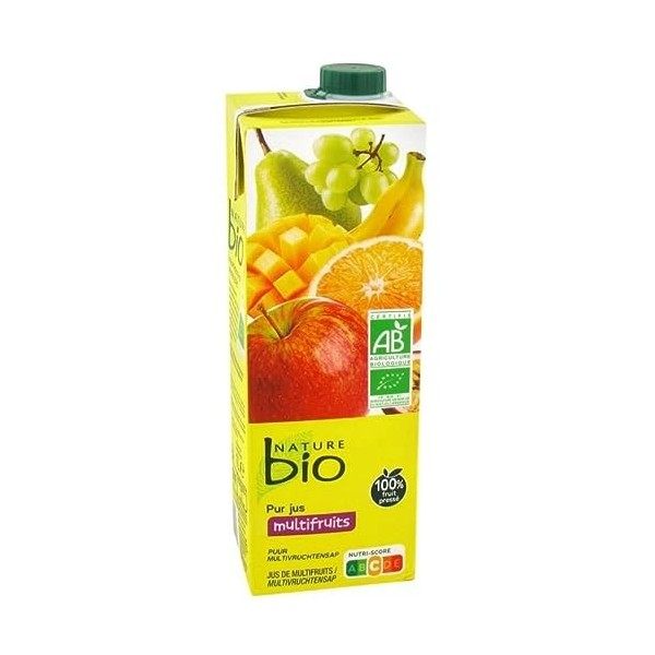 NATURE BIO - Pur Jus Multifruits 1L - le Lot De 4