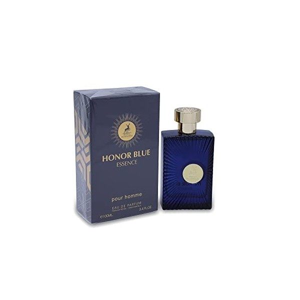 Eau de parfum Honor Blue Essence 100 ml Maison Alhambra | Parfum pour homme | Musc, fève tonka, safran, patchouli, notes dea