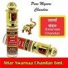 INDRA SUGANDH BHANDAR Attar pour homme et femme Swarnaa Chandan avec cristaux dorés Bois de santal véritable Parfum longue du