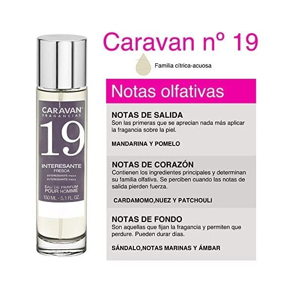CARAVAN FRAGANCIAS nº 19 - Eau de Parfum Vaporisateur Homme - 150 ml