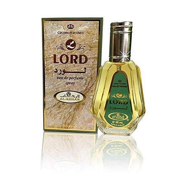 Lot De 6 Musc Parfum Lord AL REHAB 50ml Eau de Parfum Unisexe Parfum Arabe Homme Oud Femme Attar Oriental Halal NOTES : Balsa
