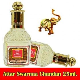 INDRA SUGANDH BHANDAR Attar Lot de 3 flacons de parfum concentré sans alcool Parfum Swarnaa Chandan, Musc, Ruh Khus, Vétiver 