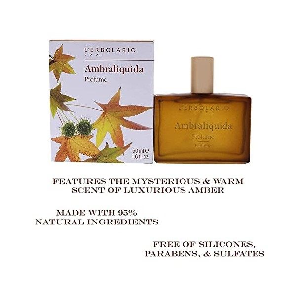 LErbolario, Parfum Ambraliquida Unisexe, 50 ml