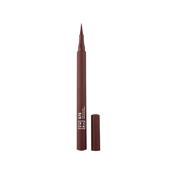 3INA MAKEUP - The Color Pen Eyeliner 575 - Marron - Eyeliner Marron 10h longue durée - Eyeliner Couleur Liquide Mat avec Poin