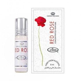 LOT DE 3 MUSCS PARFUMS RED ROSE DE AL REHAB - 6ML NOTES: Rose, Vanille, Floral