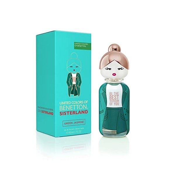 Benetton - Sisterland Green Jasmine, Eau de Toilette for Women - Fresh, Modern and Young Fragance - Floral and Fruity Notes -