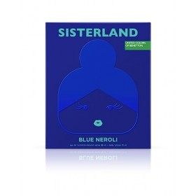 Benetton - Coffret cadeau Sisterland Blue Neroli pour Femme EDT 80 ml + Lait pour le corps 75 ml - Longue durée - Parfum jeun