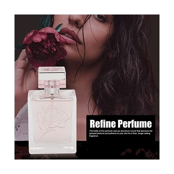 Parfum de Parfum pour Femme, Parfum en Vaporisateur Deau de Toilette avec Note de Cœur de Jasmin Rose, Parfum Léger raffiné 