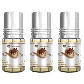 Huile Parfumée CHOCO MUSK 3 ml, Oud Arabe 100% Huile Sans Alcool Musc Halal Pour Homme et Femme Attar Longue Durée, Flacon Ro
