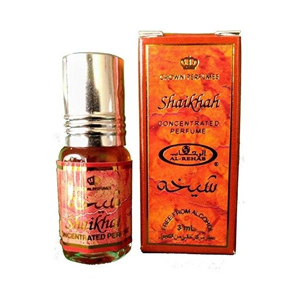Huile Parfumée SHAIKHAH 3 ml, Oud Arabe 100% Huile Sans Alcool Musc Halal Pour Homme et Femme Attar Longue Durée, Flacon Roll