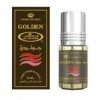 Huile Parfumée GOLDEN 3 ml, Oud Arabe 100% Huile Sans Alcool Musc Halal Pour Homme et Femme Attar Longue Durée, Flacon Roll-o