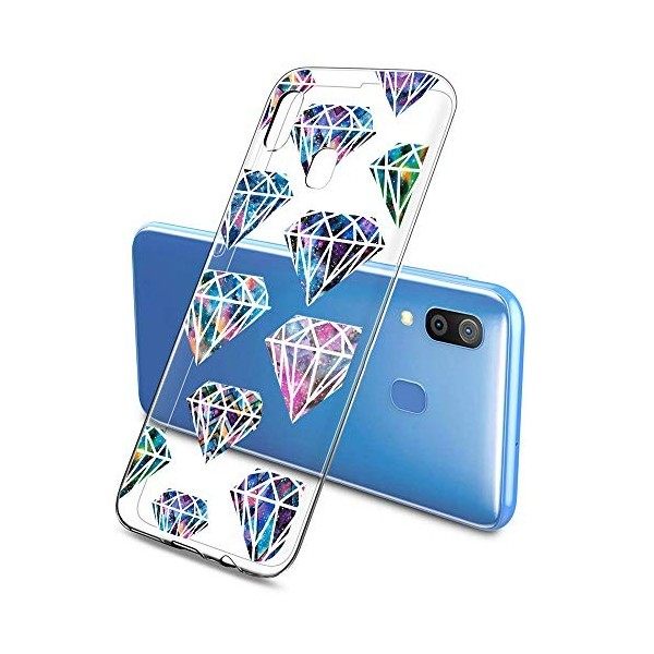 Oihxse Mode Motif de Diamant Case Compatible pour Samsung Galaxy Note 8 Coque Silicone Ultra Mince Transparent Souple Bumper 