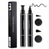 Erinde 2 Pack 2 in 1 Eyeliner Stamp Winged Cat Eye Stamp Waterproof Liquid Eyeliner Pencil Durable and Smudge-proof Eyeliner 